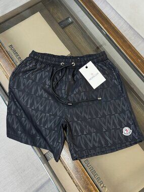 New Moncler Black Swim Trunks